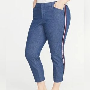 OLD NAVY PIXIE ANKLE PANTS, BLUE,SIZE 14 NWT,
